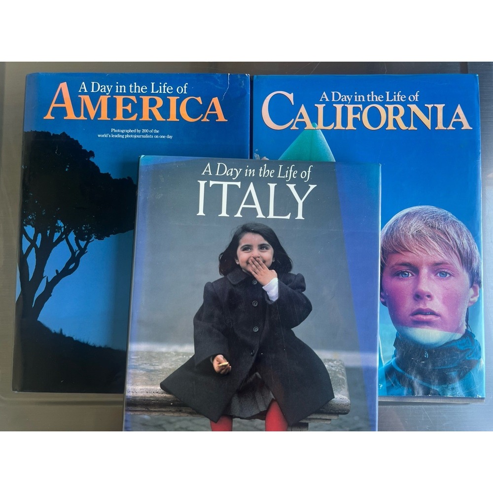 A Day in the Life Book Lot 3 America Italy California Photography Hardcovers